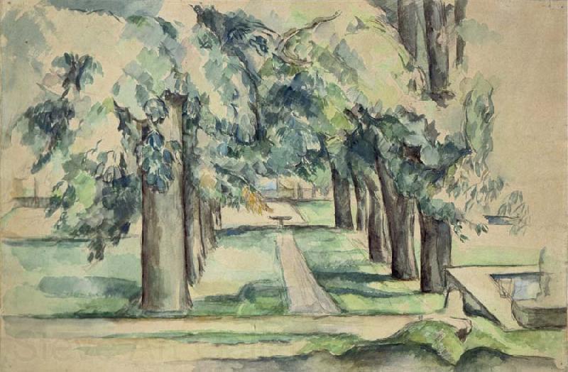 Paul Cezanne Avenue of Chestnut Trees at Jas de Bouffan Norge oil painting art